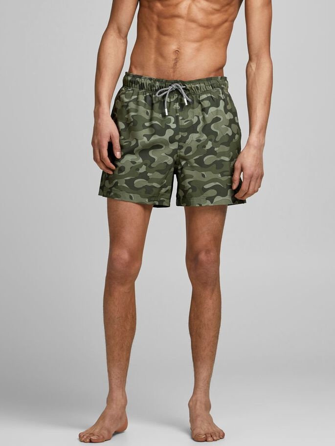 

Плавательные шорты Jack & Jones JJIMAUI JJSWIMSHORTS ST CAMO PRINT XXL Хаки 12186940 Forest Night