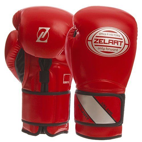 

Перчатки боксерские BO-1361 Zelart 12oz Красно-серебряный (37363054)