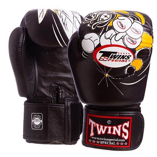 

Перчатки боксерские FBGV-3-15-WH Twins 16oz Черный (37426088)