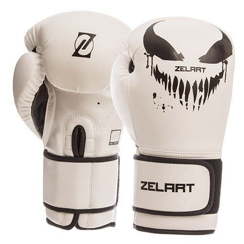 

Перчатки боксерские BO-1370 Zelart 12oz Бело-черный (37363055)