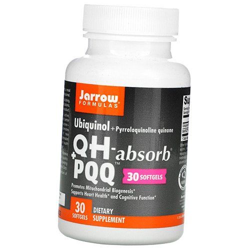 

Пирролохинолинхинон и Убихинол, Ubiquinol QH-Absorb + PQQ , Jarrow Formulas 30гелкапс (70345006)