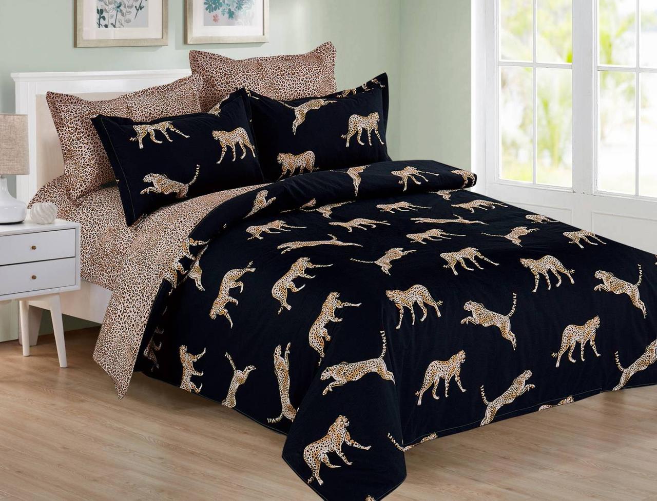 

Комплект постельного белья Леопард Krispol двуспальный GOLD LUX 180*220(420.153842.2)