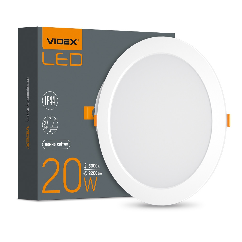 

LED светильник Back встраиваемый круглый VIDEX 20W 5000K