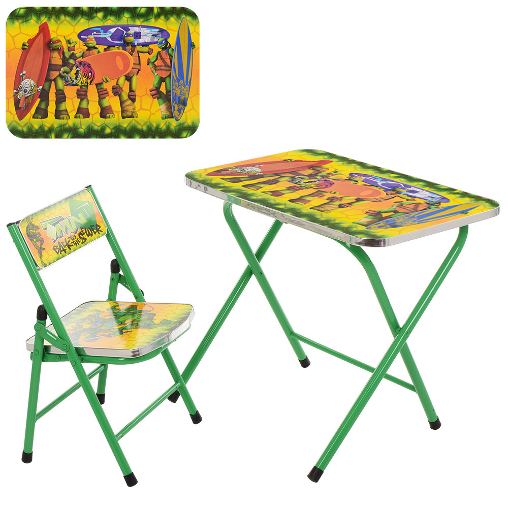 

Столик со стульчиком складной Bambi Ninja turtles A19-NJ Green (A19-NJ)