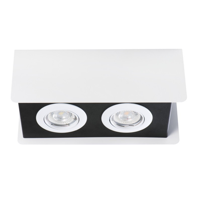 

Светильник точечный Kanlux TORIM DLP-250 W-B 2xGU10 IP20 белый/черный 28462