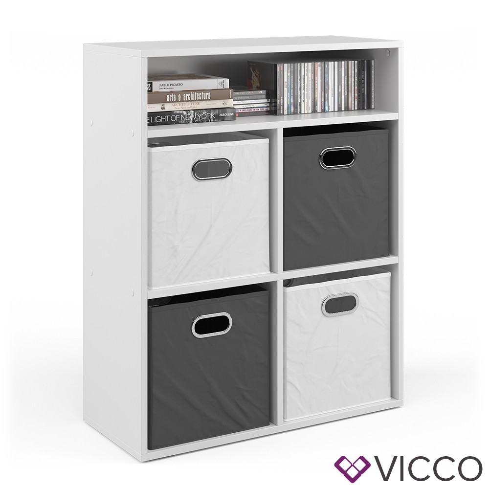 

Книжный шкаф 4 ящика, 90х30, Vicco, белый