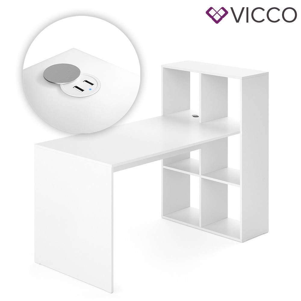 

Стол с USB зарядкой Vicco Emir, белый