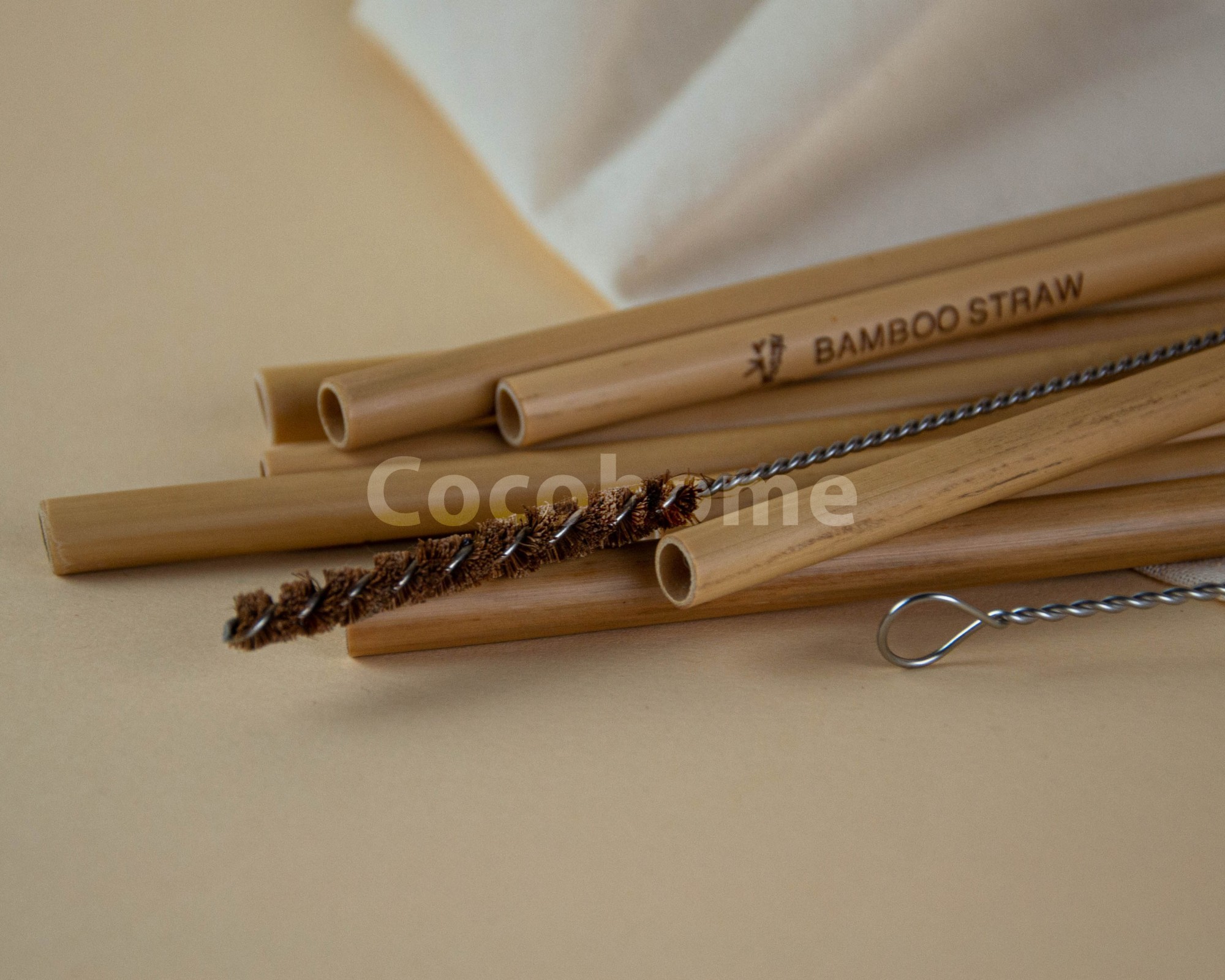 

Набор многоразовых бамбуковых трубочек для напитков Coconut Home 11 предметов 20 см (893-254)