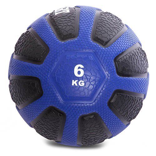 

Медбол FI-0898 Zelart 6кг Черно-синий (56363122)