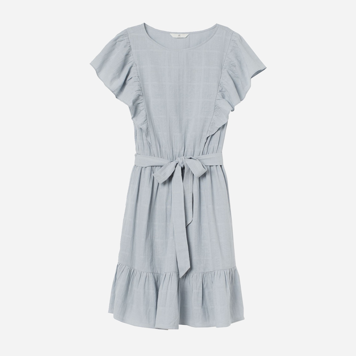 

Платье H&M 0868069_без_пояс  Серое с голубым, Платье H&M 0868069_без_пояс 36 Серое с голубым