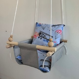 

Детская качеля Infancy Самолеты , Серая основа