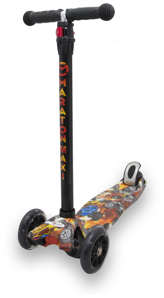 

Трехколесный самокат Maraton Maxi-B светящиеся колеса Машинка (sa-22246)