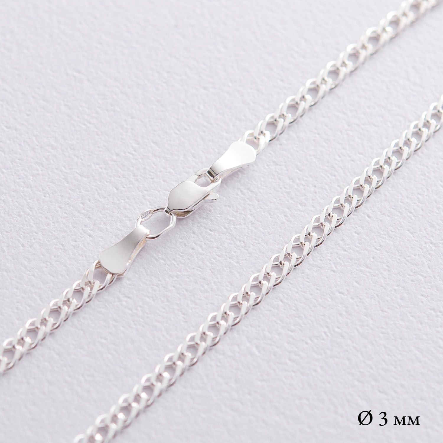 

Серебряная цепочка (плетение рембо) б010282 Оникс 45