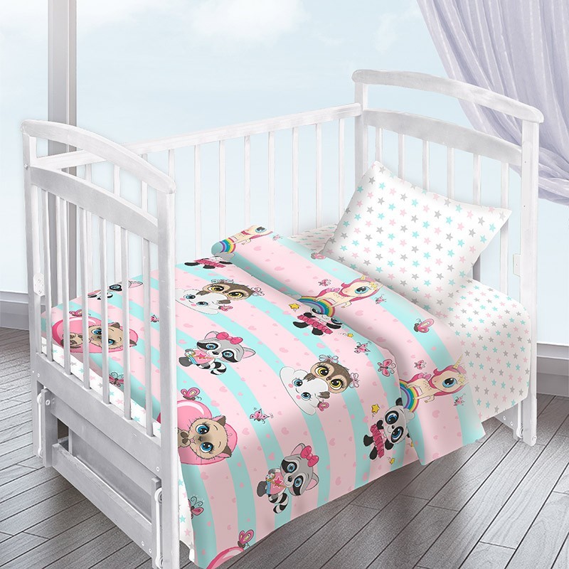 

Детское постельное белье Малышки девочки CottonTwill 1.5-спальное 150х220 см Поплин (ДПР041-3)