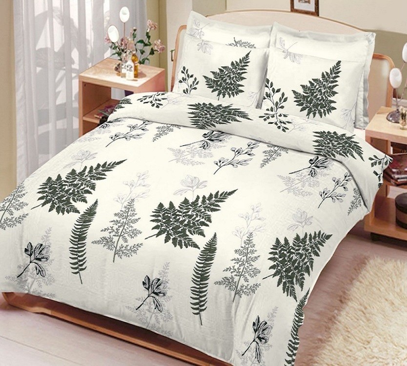 

Комплект постельного белья Лист Папоротника NoviTeks 1-спальный 150х220 см Бязь Gold (NTбг0124-1)