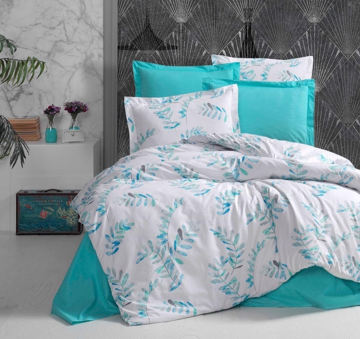 

Комплект постельного белья Аланья CottonTwill Евро 220х240 см Турецкий Ранфорс (ТRD001-5)