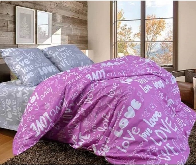 

Комплект постельного белья "Love" NoviTeks 2-спальный 200х220 см Бязь Gold Пакистан (NTбг046-3)