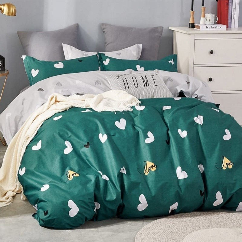 

Комплект постельного белья Сердечки "Lovely dreams" NoviTеks Бязь Gold 220х250 см Семейный (NTбг0127-5)