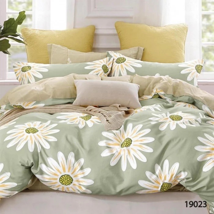 

Комплект постельного белья "Ромашки" NoviTeks 1.5-спальный 150х220 см Бязь Gold Пакистан (NTбг078-2)