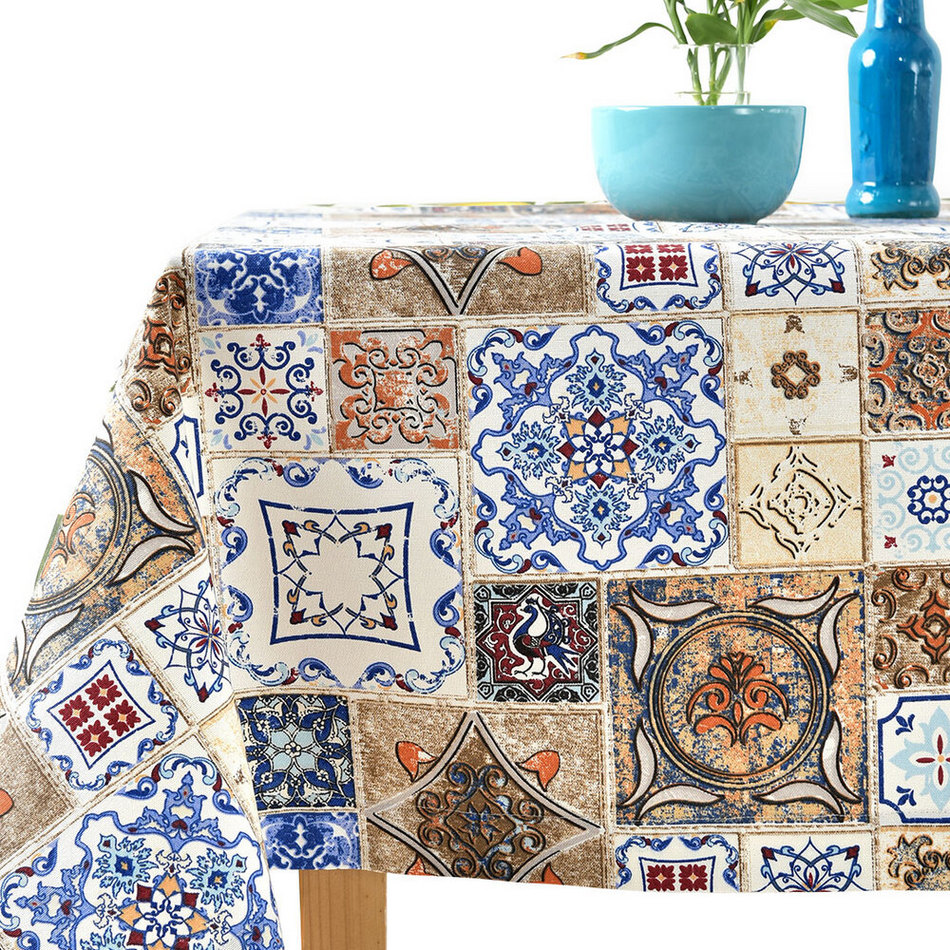 

Скатерть с тефлоновой пропиткой "Плитка" CottonTwill 170х250 см (СТ0015-8)