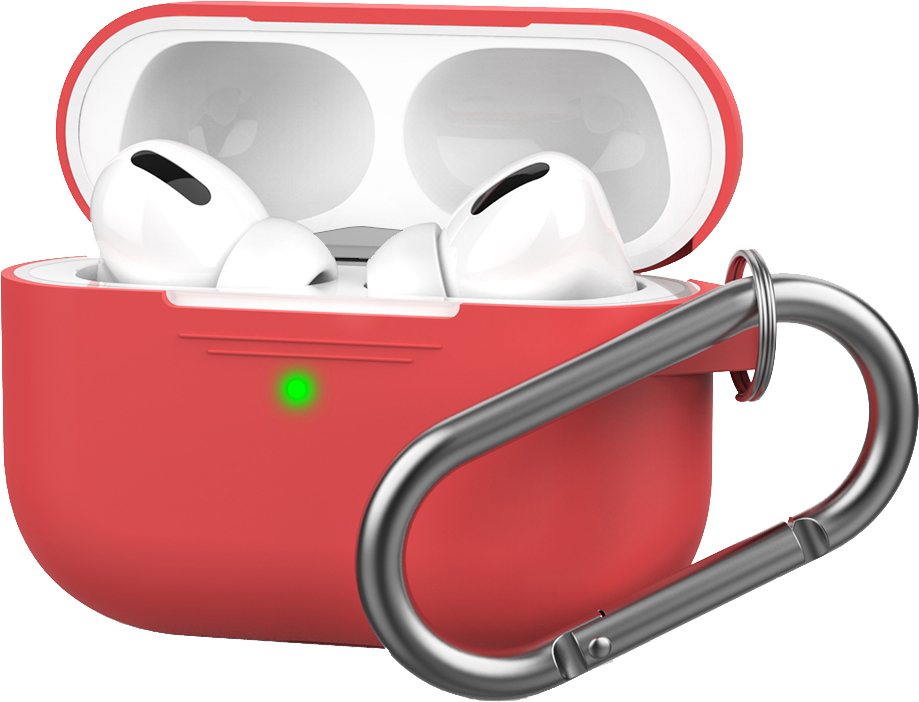 Акция на Силиконовый чехол AhaStyle с карабином для Apple AirPods Pro Red (AHA-0P100-RED) от Rozetka UA