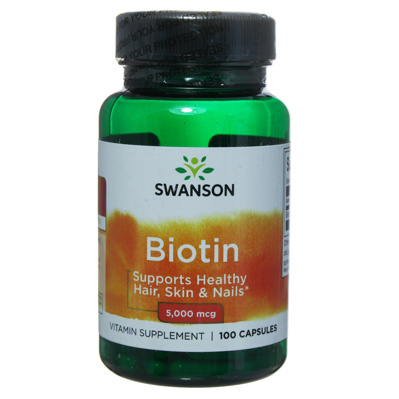 

Витамины "Biotin", Swanson, 5,000 мкг, 100 капсул