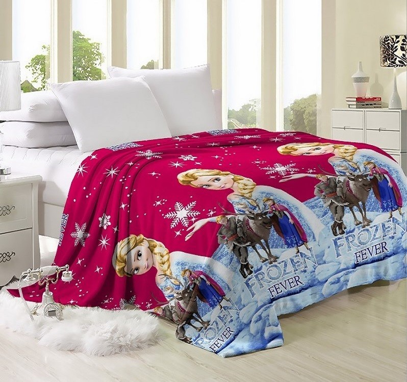 

Детский плед-покрывало Холодное сердце CottonTwill 150х215 см Велсофт (СТП039-2)