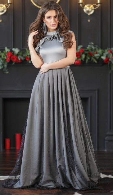 

Платье New Fashion 333  Серебристое, Платье New Fashion 333 46 Серебристое