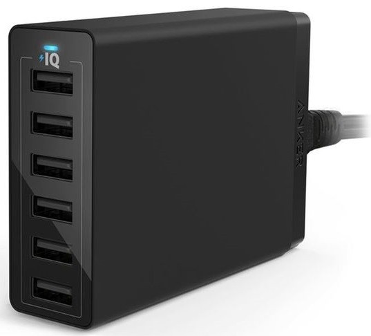 

Сетевое зарядное устройство Anker PowerPort 6 60W 6-port V3 Black