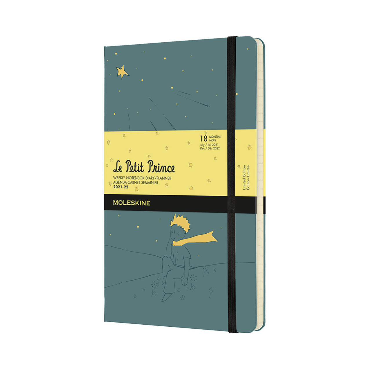

Еженедельник Moleskine 2021-2022 Датированный Le Petit Prince Средний 13х21 см 208 с. Зеленый (8056420857030)