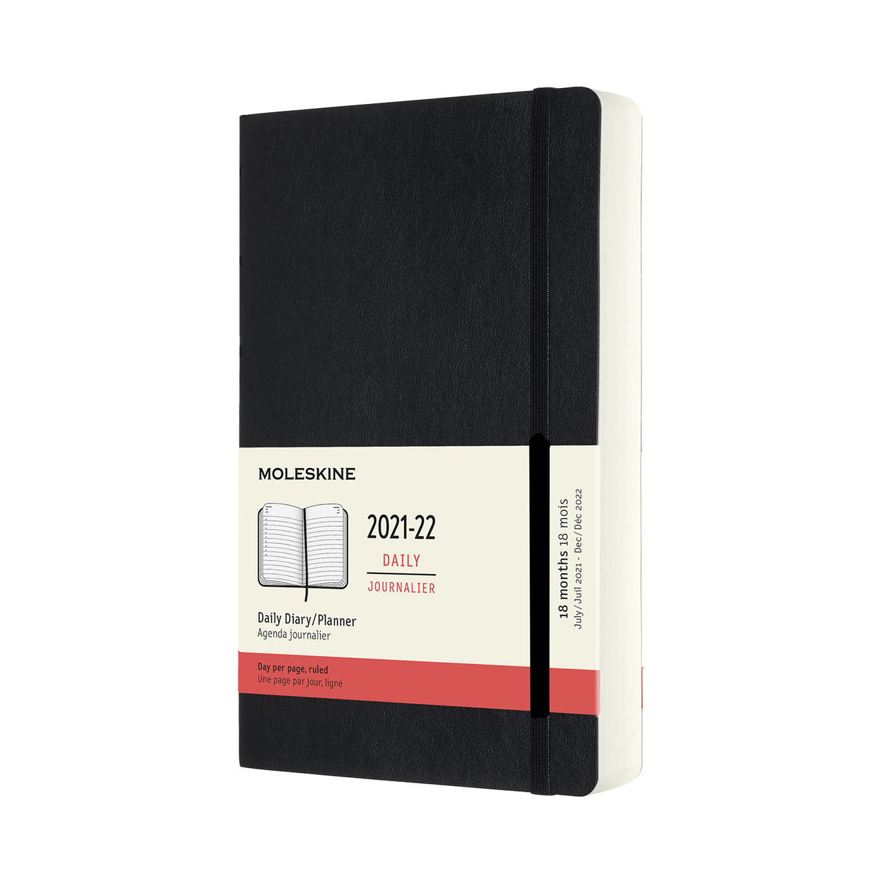 

Ежедневник Moleskine 2021-2022 Датированный Средний 13х21 см 608 страниц Черный Мягкий (8056420856187)