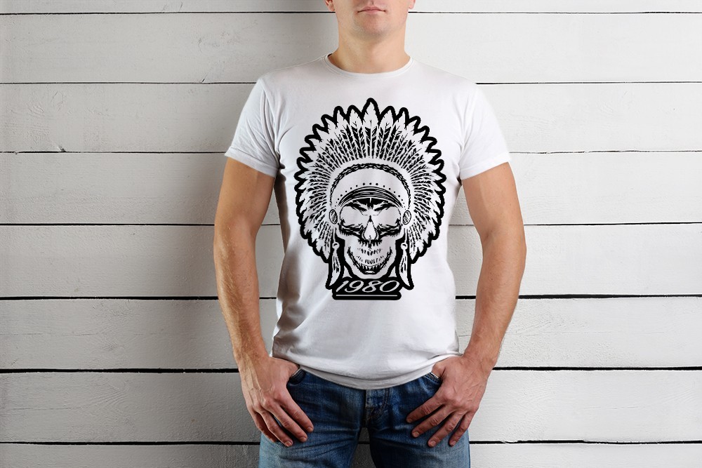 

Футболка Just Print It Череп, , біла, Футболка Just Print It Череп, M, біла