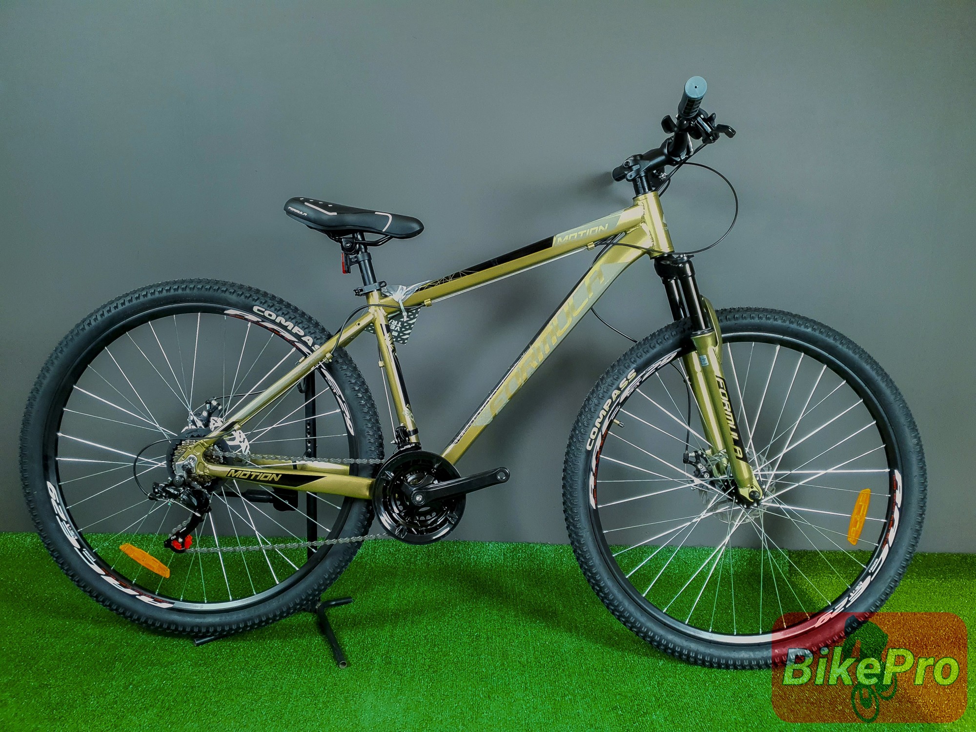 

Велосипед AL 29" Formula MOTION AM DD рама-17" хаки с черным и серым 2021