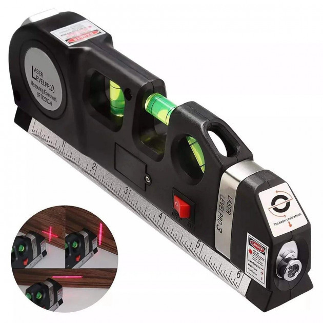 

Лазерный уровень со встроенной рулеткой Laser Levelpro3 7124