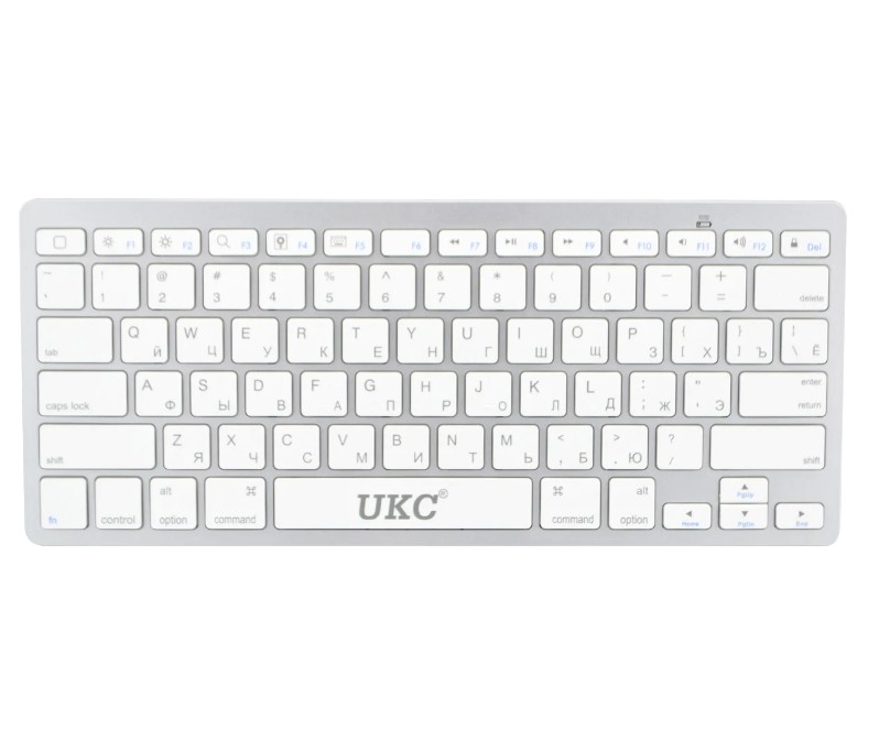 

Клавиатура беспроводная UKC BK-3001 Wireless Keyboard Bluetooth Silver