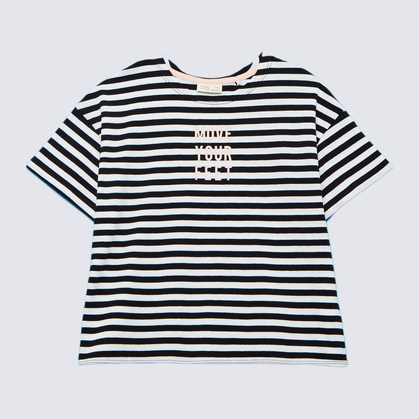 

Футболка OVS 1207415 158 см White-Striped Black