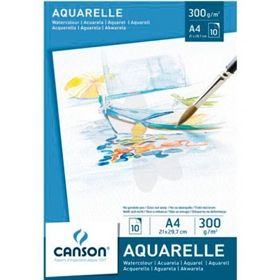 

Блок бумаги для акварели Canson Watercolour 300 гр, 29*42 10 листов