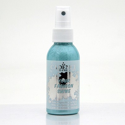 

Краска-спрей перламутровая для ткани Cadence Your Fashion Spray shinefabric Paint 100 мл Турецкий синий светлый