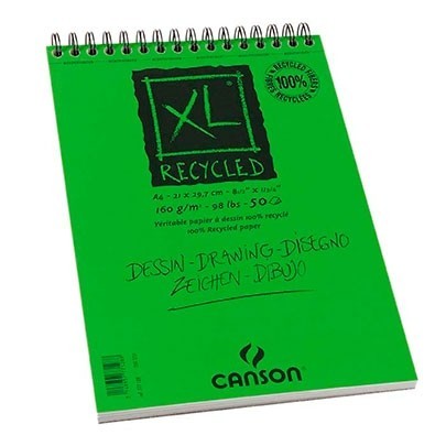 

Альбом для эскизов на спирали Canson XL Recycled 160 гр. A5 50 листов