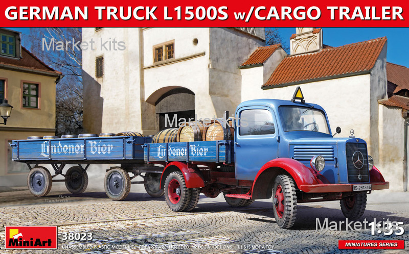

Немецкий грузовик L1500S с грузовым прицепом 1:35 MINIART (MA38023)