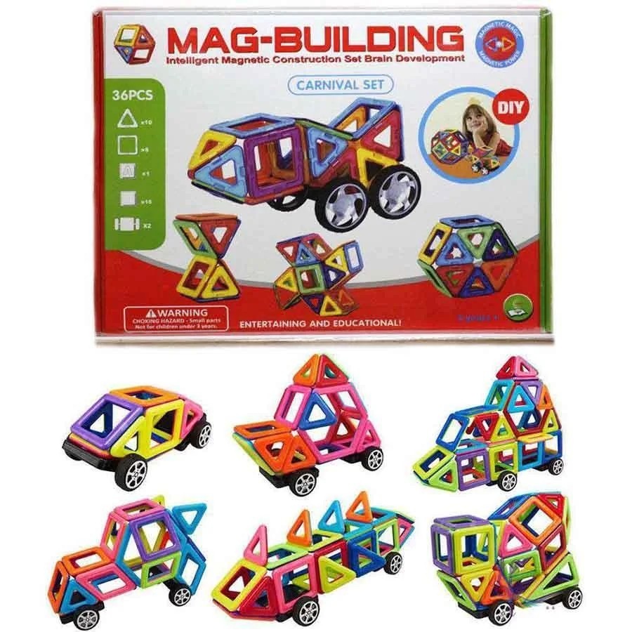

Детский магнитный конструктор Mag-Building 36 предметов