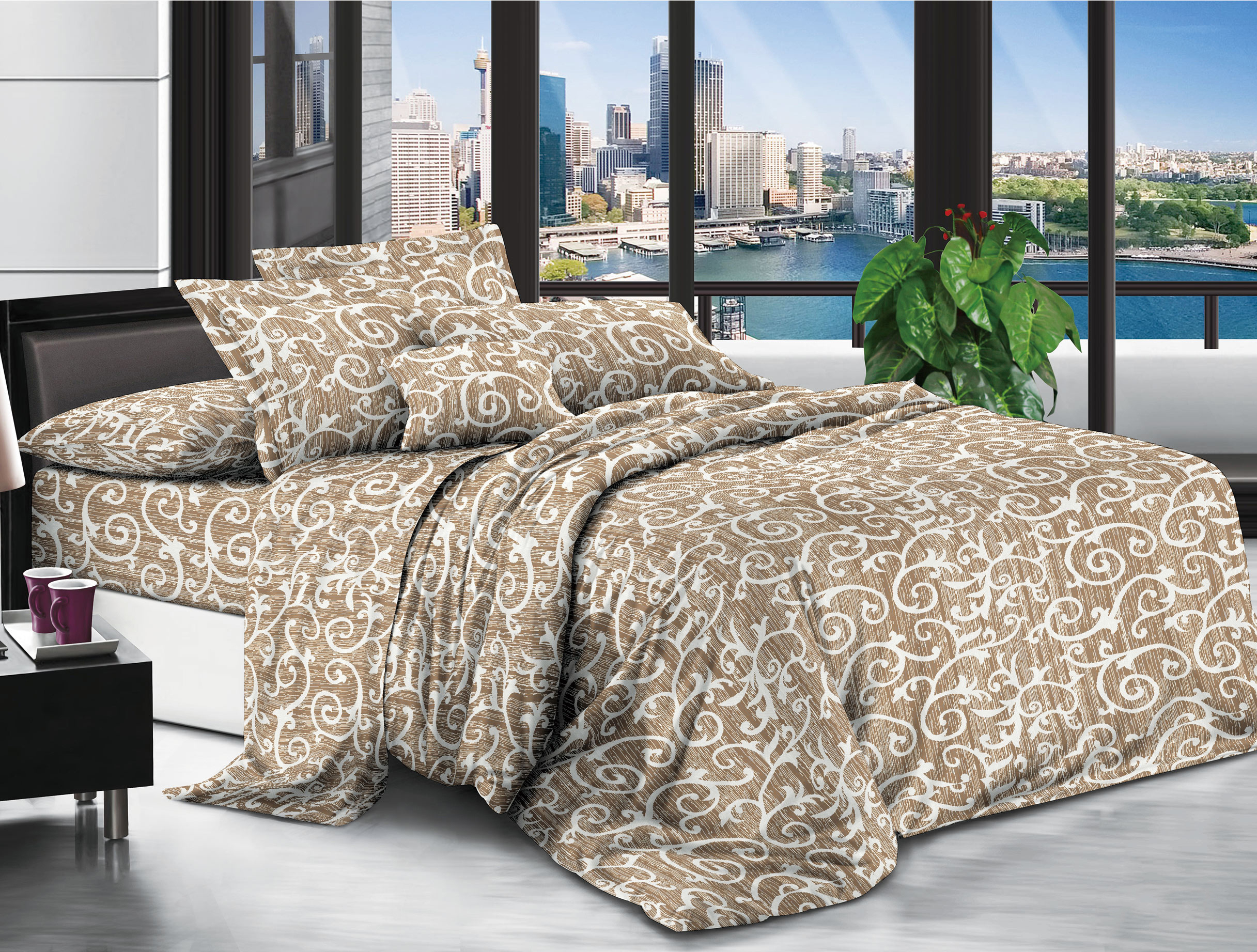 

Комплект постельного белья Modern Микросатин 15-0230 Latte 160х220