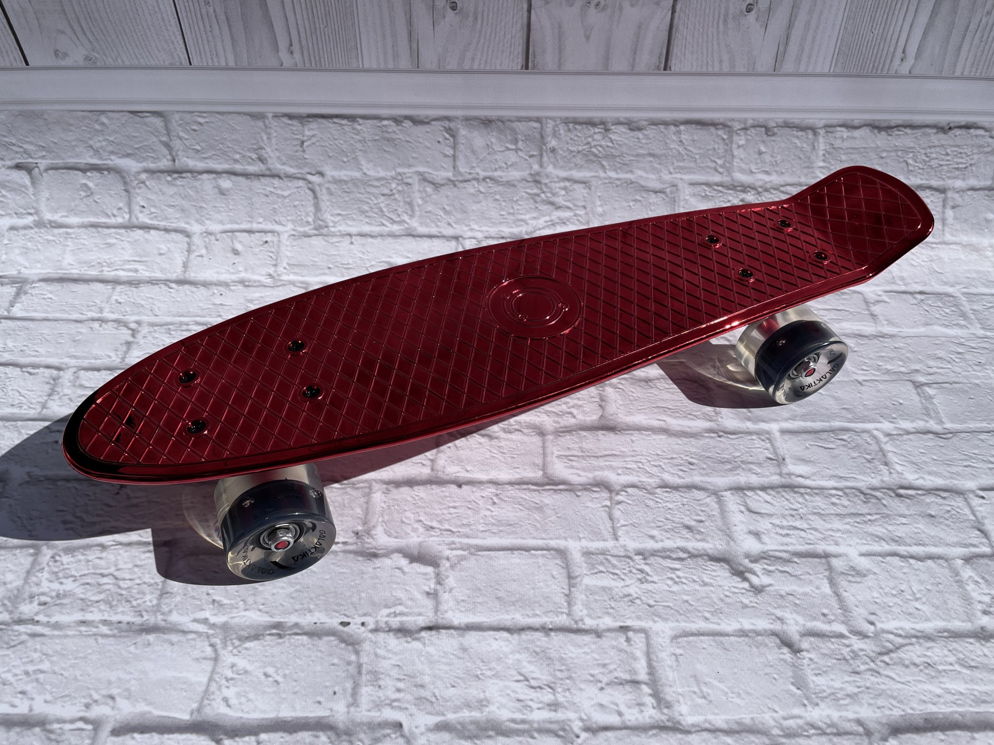 

Пенни борд (скейтборд, круизер) Penny Board, Цвет-Красный хром