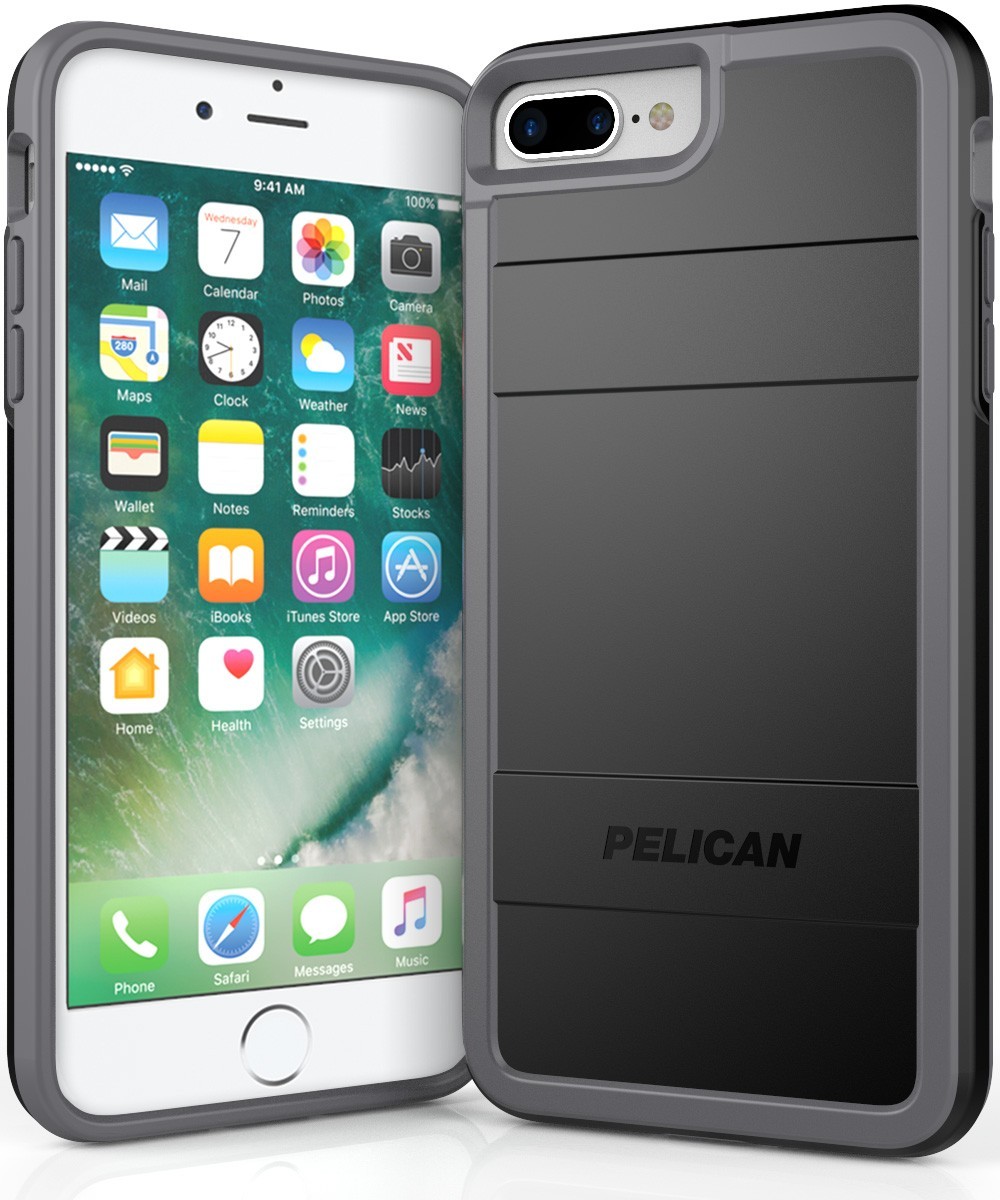 

Противоударный защитный чехол бампер Pelican Protector Black для iPhone 6 Plus / 6S Plus / 7 Plus / 8 Plus