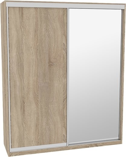 

Шкаф-купе ДОМ Н3226 Дуб сонома ДСП+Зеркало 220x60x240