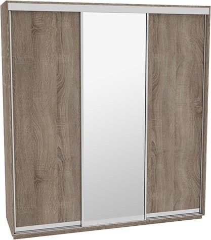 

Шкаф-купе ДОМ Н2216 Дуб сонома трюфель ДСП+Зеркало 210x60x240