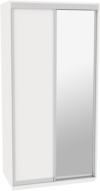 

Шкаф-купе ДОМ ЭКО136 Белый ДСП+Зеркало 130x60x240