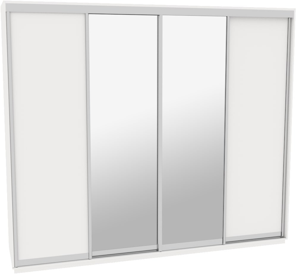 

Шкаф-купе ДОМ Н4306 Белый ДСП+Зеркало 300x60x240