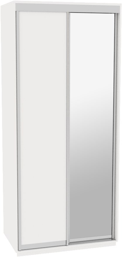 

Шкаф-купе ДОМ ЭКО116 Белый ДСП+Зеркало 110x60x240