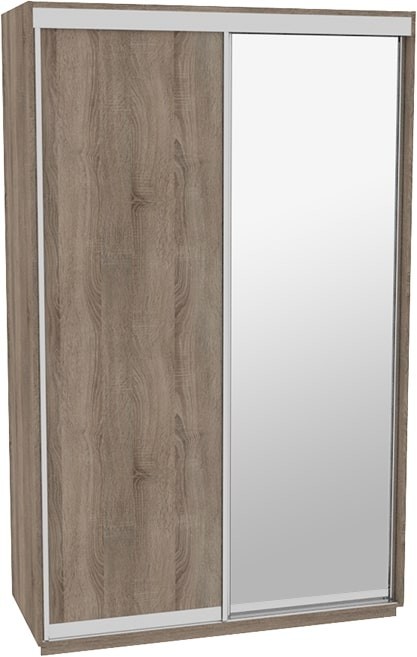 

Шкаф-купе ДОМ Н1146 Дуб сонома трюфель ДСП+Зеркало 140x60x240